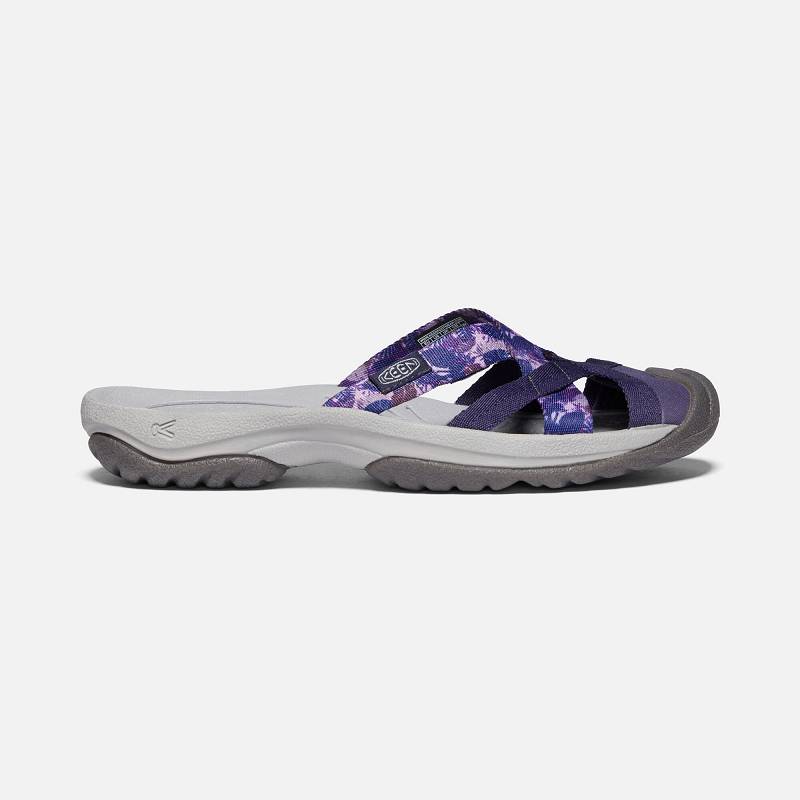 Keen Kira Pantoletten Damen DE-19625 Purple Tropical - Keen Damenschuhe Lila